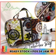 VERA BRADLEY Travel Organizer Toiletry Makeup Cosmetic Skincare Shower Wash Bag Beg Makeup Besar Mek
