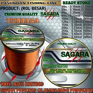 SENAR TALI PANCING SAGARA PASUNDAN FISHING LINE WARNA TEMBAGA BENING HIJAU LUMUT MINT GOLD BIRU TOSC