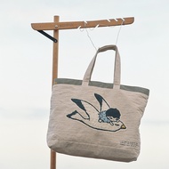 [100% Popmart Genuine] Hirono Living Wild-Hirono Living Wild Tote Bag Beige