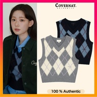 COVERNAT Women's Wool Blend Argyle Knit Vest - 2 Colors (2025 NEW)