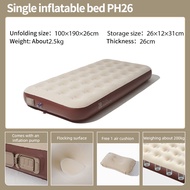 MOBI GARDEN Air Mattress Caming Bed Inflatable Single/Double Triple Sleeping Pad With Air Pump 26cm