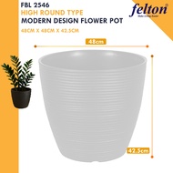 Felton High Round Flower Pot FBL 2546 ( 48cm x 48cm x 42.5cm) / Modern Design Flower Pot / Pasu Bung