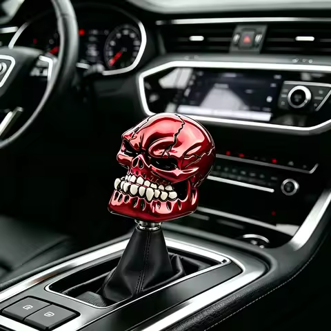 Universal Ghost Skull Gear Shift Knob Big Teeth Manual Transmission Gear Stick Shifter Lever Sport C