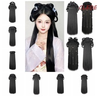 CLEOES Chinese Ancient Wig, Synthetic Antique Women Hanfu Wigs, Photography Hairpiece Headdress Hanfu Wig Headband