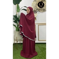 Telekung Qasima Travel Galactic Maroon, patuh syariah