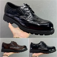 ECCO Derby shoes Brogue 真皮圓頭雕花皮鞋 德比鞋 商務鞋