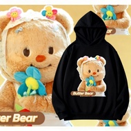 【M-8XL 】2025 New Cartoon Butter Bear Printed Hoodie for Women Trendy and Versatile Butter Bear Jacke