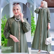 Baju Innayah Dress Gamis Bordir Kondangan Wanita Muslimah Dewasa Terbaru 2024 Mewah Kekinian