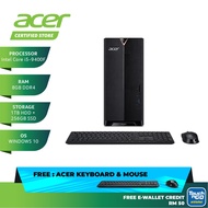 Acer Desktop PC Aspire - Black (i5-9400F 8GB 1TB 256GB NV GTX1650 W10H) TC886-9400W10