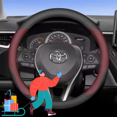 Leather Car Steering Wheel Cover for Toyota Agya YARiS Cross Grand Highlander Corolla Cross Raize 20