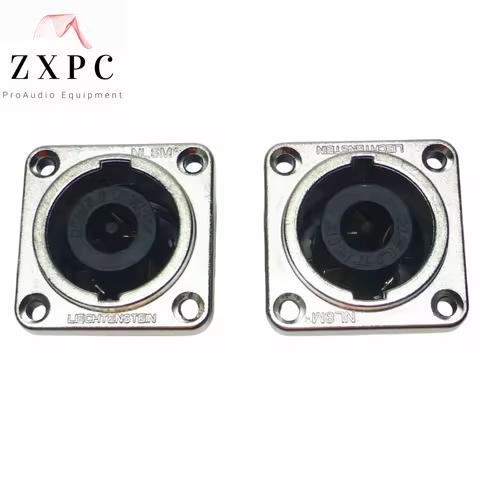 (2)Two Original Neutrik NL8MPRXX Female 8 Pin SpeakON Connectors- Square Configuration