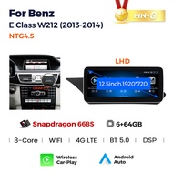 หน้าจอแสดงผลขนาดใหญ่ Android Carplay สำหรับ Mercedes-Benz E-Class W212 E260 E300 E350 E63 ระบบนำทางแ