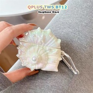 【Future star】For QPLUS TWS BT12 Casing Case Soft Silicone Earphone Case Solid Colour Seashell NO.2