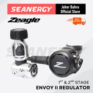 ZEAGLE ENVOY II SCUBA DIVING REGULATOR FULL SET OCTOPUS PRESSURE GAUGE SPG FOR UNDERWATER BREATHING