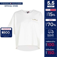 Tommy Hilfiger เสื้อยืดผู้หญิง รุ่น WW0WW39543 YBL - สีขาว