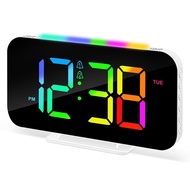 yunhaoSK-LED Digital Alarm Clock for Bedrooms with Night LightDual Alarm12/24H Plug in Large Display