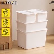 Citylife Stackable Storage Box With Lid Large Storage Boxes Cabinet Organizer 5L/21L