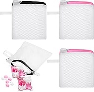 4PCS Durable Honeycomb Mesh Laundry Bags Lingerie Bags for Washing Delicates Small Fine Mesh Laundry
