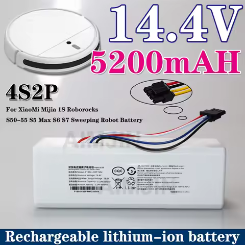 P1904 4S1P MM 5.2Ah 14.4V Lithium-Ion Replacement Battery for Xiaomi Sweeping Robot