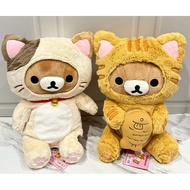 Rilakkuma Plushie Doll Cat Costume Carrying Taiyaki & Cream San X Cat Costume Rilakkuma Plushie Cat 
