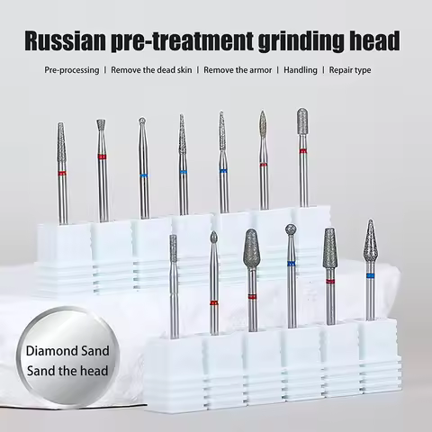 Diamond Nail Drill Bit Mill Cutter All For Manicure Machine Bit Tools Accessories Cuticle Clean For 