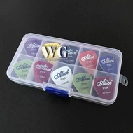 ♔WG♔ 40pcs Guitar Picks Box Case Acoustic Electric Bass Pic Plectrum Mediator Guitarra Musical Instrument Thickn my