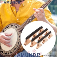 AMUNDR Banjo Bridge Parts, Musical Instrument 5 Strings String Banjo Bridge, Instrument Supplies Woo