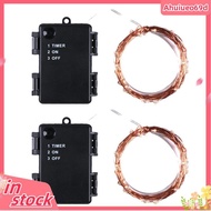2PCS 10m 100-Lights (Four Colors) LED Light Strip 4.5V 3 X AA Batteries Waterproof Battery Holder Ca