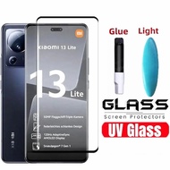 2 cái kính cường lực UV cho Xiaomi 13 Lite 14 Pro phủ keo toàn bộ bảo vệ màn hình cho Xiaomi Xiaomi