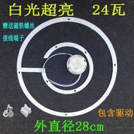 Led Light Panel Ceiling Fan Light Lamp Tube Modified Wick Ring Round Light Board Magnetic 24w Light 