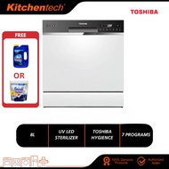 Toshiba DW-08T1 Portable / Table Top Dishwasher 8 Place Setting 8L Water max 83 pieces - DW08T1