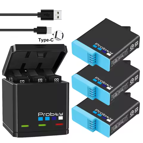 1680mAh Hero 8 7 Battery or 3 Slot Battery Charger Case for Gopro Hero 8 7 Hero 6 Hero 5