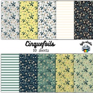 10 Sheets 8x8 Cinquefoils Print by byte studio | Premium Paper Craft Junk Journal Stationery