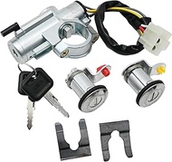 48700-01G25 Ignition Switch & Left Right Door Lock Cylinder Kit with Keys Replacement for Nissan D21