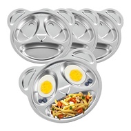 Yours MO-Divided Plates Adults Kids for Picky Eaters Stainless Steel Divided Plates Stainless Steel 