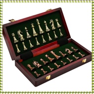 Zinc Alloy Chess Retro Board Set Chess Retro Board Set for Adults Chess for Tournament Beginner 12In