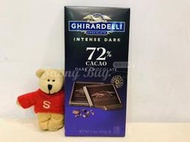 【Sunny Buy】◎現貨◎ Ghirardelli 吉爾德利 Intense 純黑巧克力Bar 72% 100g