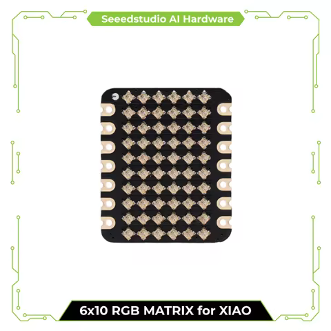 1010 RGB WS2812B MATRIX Extension Board for Seeed Studio XIAO Series Dev Boards 6x10 60 LEDs onboard