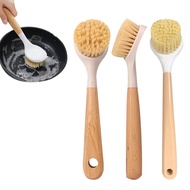 Bamboo Dish Scrub Brush Soap Dish Kitchen Wooden Dish Scrubber Cleaning Brush for Washing Dish Cast 