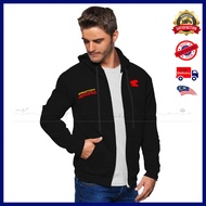 Proton Exora Sweatshirt Zip Hoodie Sweater Cotton Sulam Fashion Pakaian Baju Casual Unisex Top
