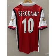 Arsenal Retro T-Shirt HENRY BERGKAMP Custom Retro Home Style