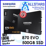 (ALLSTARS) Samsung 870 EVO (choice of 500GB / 1TB / 2TB) Int 2.5 inch SATA3 SSD / Solid State Drive (Warranty 5years)