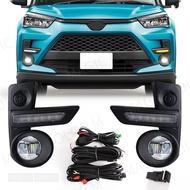 For Toyota Raize 2020 2021 2022 Led Fog Lamps Daytime Running Light DRL Driving Daylight With Wire S