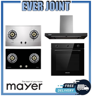 Mayer MMSS882HI / MMGH882HI [86cm] 2 Burner Stainless Steel / Glass Black Gas Hob + Mayer MMBCH900I [90cm] Chimney Cooker Hood + Mayer MMDO8R [60cm] Built-in Oven with Smoke Ventilation System Bundle Deal!!