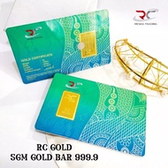 RC GOLD GOLD BAR 999.9 5.00GM BULLION BAR NEW BATIK DESIGN 5GM AU 999.9 24K PG CERTIFIED GOLD BAR 99