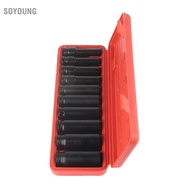 soyoung Deep Impact Socket Set 1 2 Inch Drive Metric 10 Piece 6 Point  10MM to 24MM Sockets