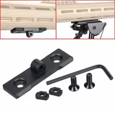 Tactical MLOK Bipod Mount Handguard Adapter Low Profile AR15 Rifle Accessory Bipods Picatinny Rail