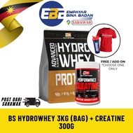 BS NUTRITION HYDROWHEY 3KG + BS CREATINE 300G