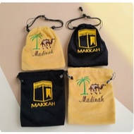 Drawstring Pouch Umrah Souvenir Coin Purse Embroidery Makkah Madinah Souvenir Hajj Umrah Souvenir