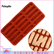 pe Non-stick Diy Mold Silicone Baking Mold 15-cavity Silicone Finger Biscuit Mold for Diy Baking Non-stick Chocolate Mould for Candy Eclair Bread Muffin Food-grade Odorless